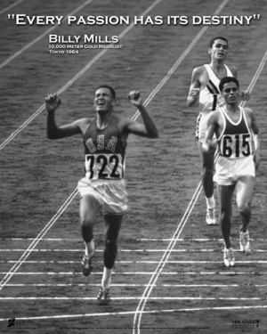 Billy Mills Destiny (Tokyo Gold 1964) Classic Running Poster - Running ...