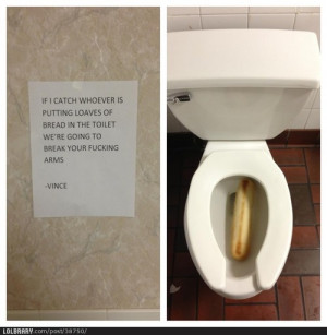 Dumping off a huge loaf in the toilet.