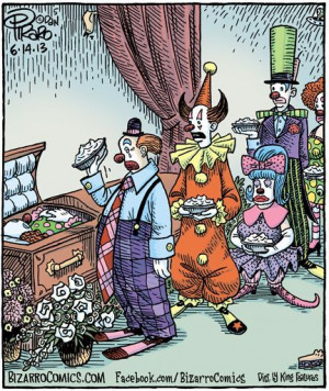 clown funeral...