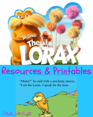 Lorax Printables The lorax resources