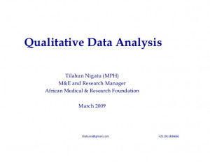 Qualitative data analysis