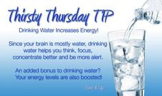 drinking water increases energy More