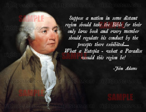 John Adams Christian Bible Poster