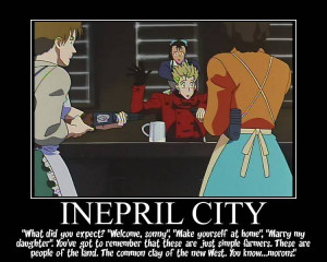 anime trigun character vash the stampede and city folk quote
