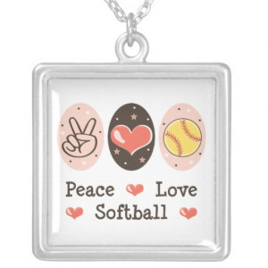 Peace Love Softball Jewelry