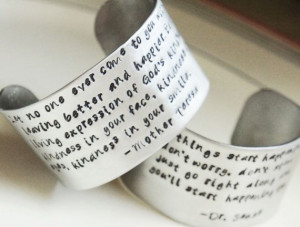 custom quote cuff bracelet