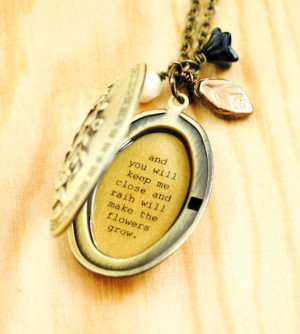 Les Miserables - Broadway Jewelry - Quote Locket - Womens Locket - 