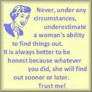 Never underestimate a woman