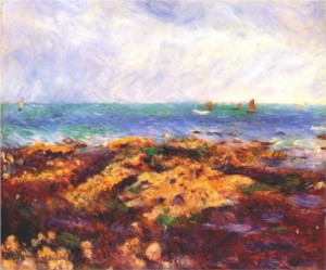 Low Tide at Yport - Pierre-Auguste Renoir