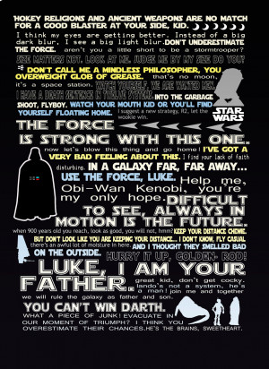 star wars funny quote print