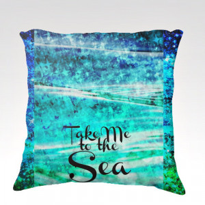 ... Ocean Hipster Typography Nature Modern Dorm Blue Green Home Decor
