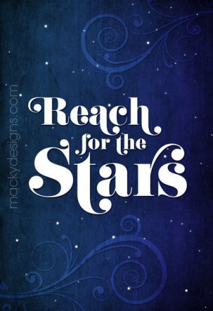 Reach for the Stars - Inspirational Quote Poster - Typographic Print ...