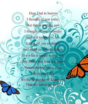 Dear Dad in heaven.....