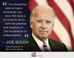 Current Vice President marriage equality quote