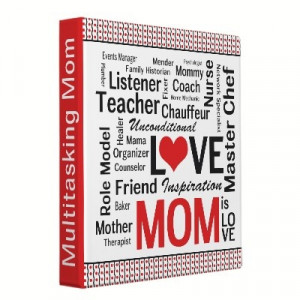 MOM is LOVE - Multitasking Mother Vinyl Binders