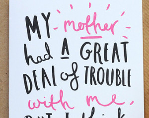 Mark Twain Quote - Mother's Day Card - Card for Mom ...