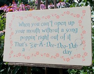 ... Can't Open Up Your Mouth Without A Song Distressed Wood Sign Disney