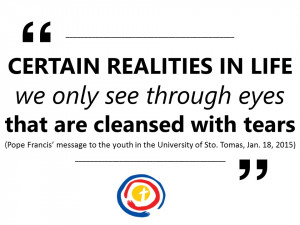 ... Pope Francis’ message to the youth in the University of Sto. Tomas