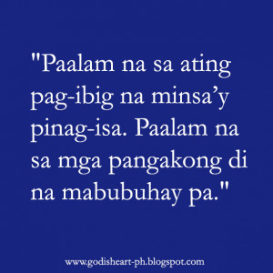 paalam na sa ating pag ibig na minsa y pinag isa paalam na sa mga ...