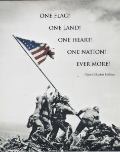 american flag at iwo jima by joe rosenthal with oliver wendell holmes ...