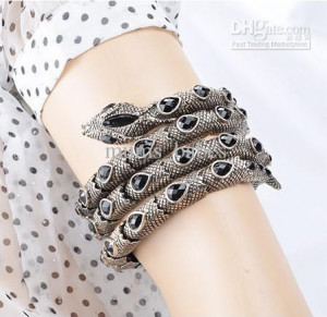 Vintage Much Circle Metal Snake Animal Bracelets Fashionable Female ...