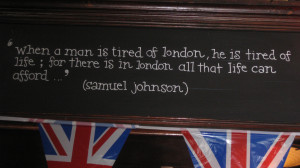 One of Meredith's favorite quotes about London