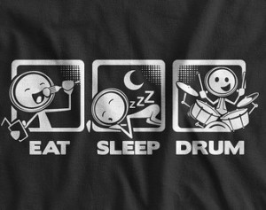 Funny Drums T-shirt Drummer Drummin g Eat Sleep Drum T-shirt V4 Gifts ...