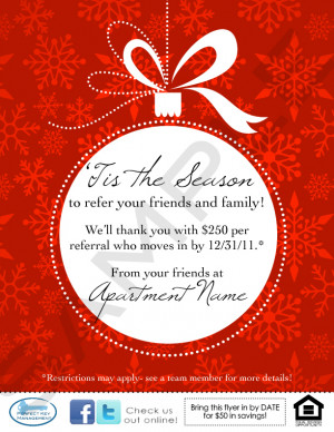 Holiday Resident Referral Flyer