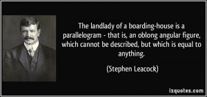 The landlady of a boarding-house is a parallelogram - that is, an ...