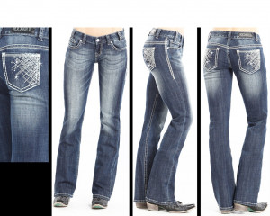 ROCK AND ROLL COWGIRL WOMEN'S LOW RISE BOOT CUT JEANS- STYLE #W0-3631