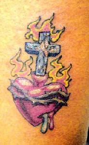 Burning Cross Tattoo