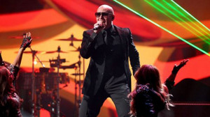 Pitbull performs 