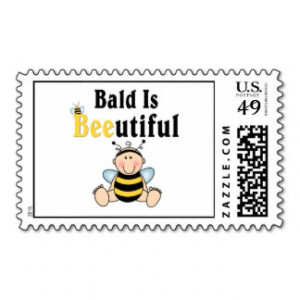 Bumble Baby Bee Bald is Beautiful Postage