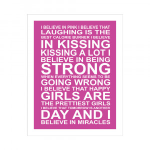 Audrey Hepburn Quote I Believe In Pink Custom audrey hepburn quote.