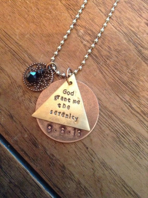 AA Alcoholics Anonymous Anniversary Sobriety Necklace