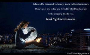 Good Night Sweet Dreams Wallpaper with Beautiful Sleep Quotes
