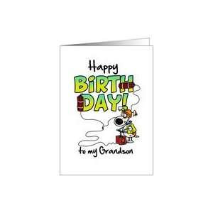 Happy Birthday Grandson Blast Card