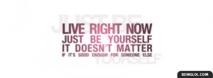 Just Be Yourself Facebook Timeline Cover