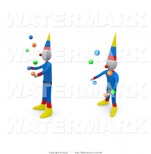 Jester Clowns Juggling And