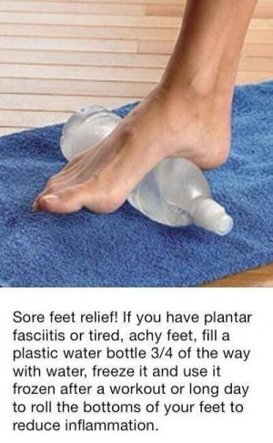 Sore Foot Relief - #Feet, #Foot, #LifeHack, #Sore Water Bottle, Achi ...