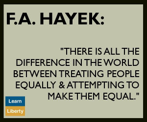 ... treating people equally & attempting to make them equal.