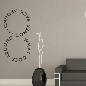 Infinity Karma Lies Quote Cheating 8 JT Wall Sticker Art Decoration ...