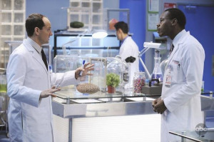 Still of Malcolm Barrett and Jonathan Slavin in Better Off Ted (2009)