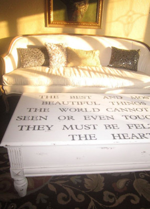 Large coffee cocktail table script quote by redesignrestoration, $250 ...