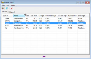 sStockQuote is a portable stock market software for Windows