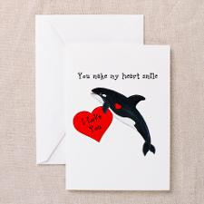 Killer Whale Valentines Greeting Cards
