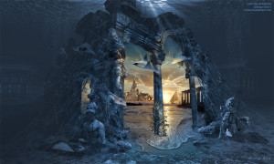 Art.com Lost City of Atlantis or Mystery Legend Atlántida: surreal ...