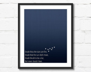 William Shakespeare quote poster, l iterary wall art, wall decor, love ...