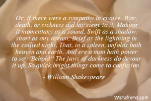 sympathy-Or, if there were a sympathy in choice, War, death, or ...