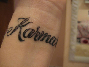 Karma Tattoo Designs For Girls Karma 32 colorful wrist tattoo